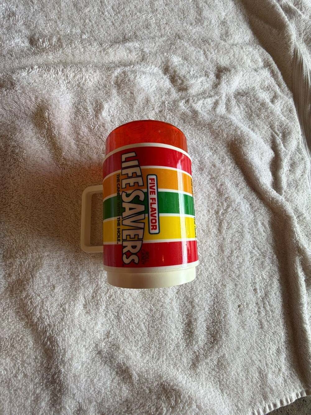 Vintage Life Savers Five Flavor Roll Candy Plastic Mug by Deka